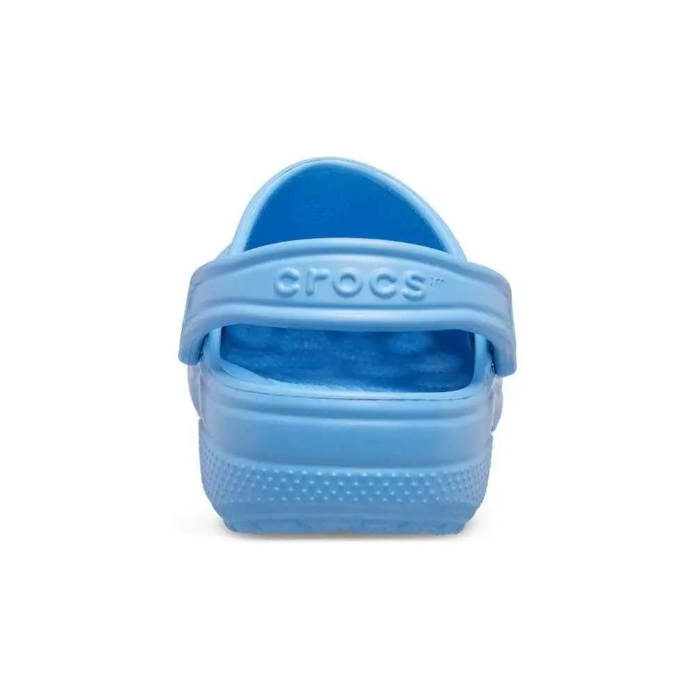 Crocs Unisex-Adult Classic Clogs in light blue, rear view showing iconic comfort strap.