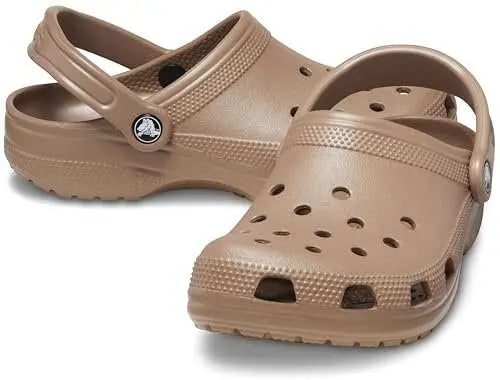 Crocs Unisex-Adult Classic Clogs in black, lightweight and breathable design, men's size 10/women's size 12.