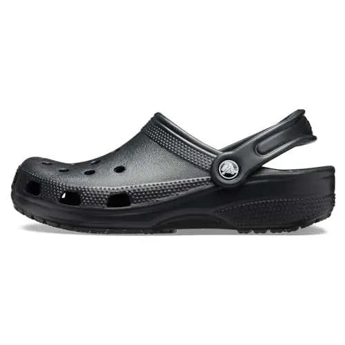 Crocs Unisex-Adult Classic Clogs, Black, Comfort Footwear