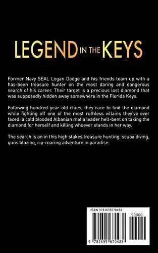 Book cover for "Legend in the Keys: A Logan Dodge Adventure" featuring a treasure hunt in the Florida Keys.
