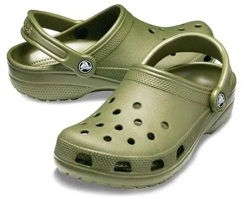 Crocs Unisex-Adult Classic Clogs in black, comfortable and easy to clean, size 10 Men/12 Women.
