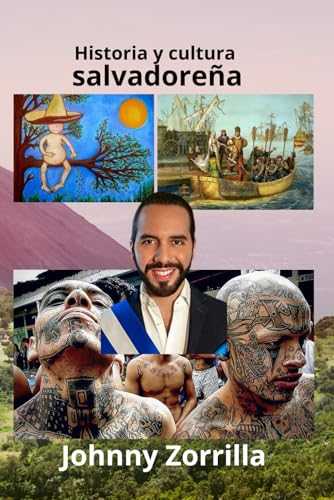 Historia y cultura salvadoreña (Spanish Edition) book cover with diverse cultural imagery.