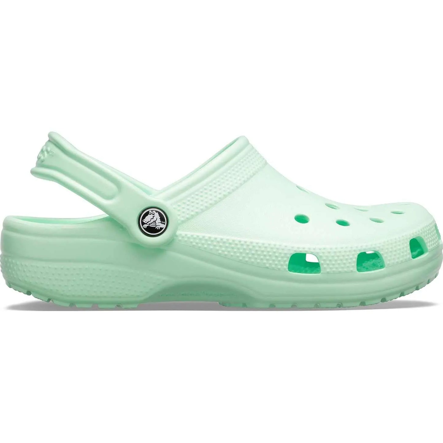 Crocs Unisex-Adult Classic Clogs in black, lightweight and breathable with iconic comfort, size 10 Men/12 Women.