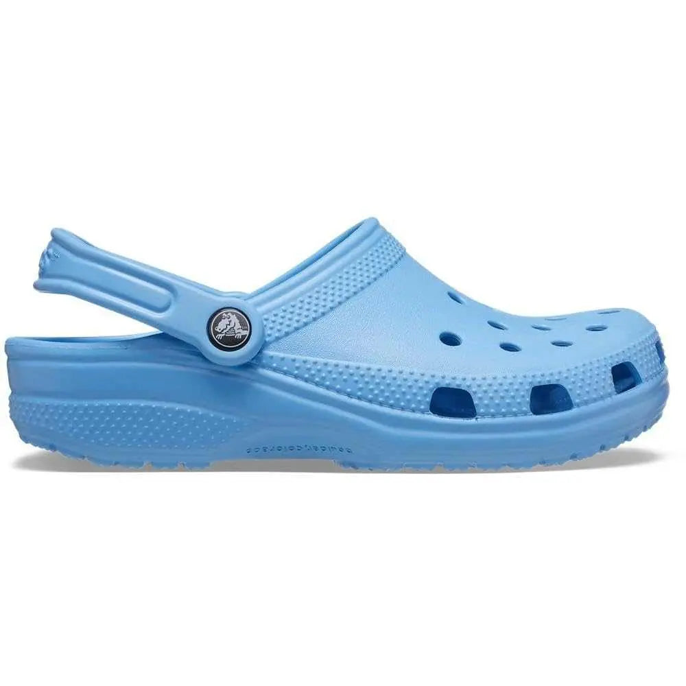 Unisex Crocs Classic Clogs in black, featuring lightweight, breathable design with Croslite material, suitable for all-day comfort.