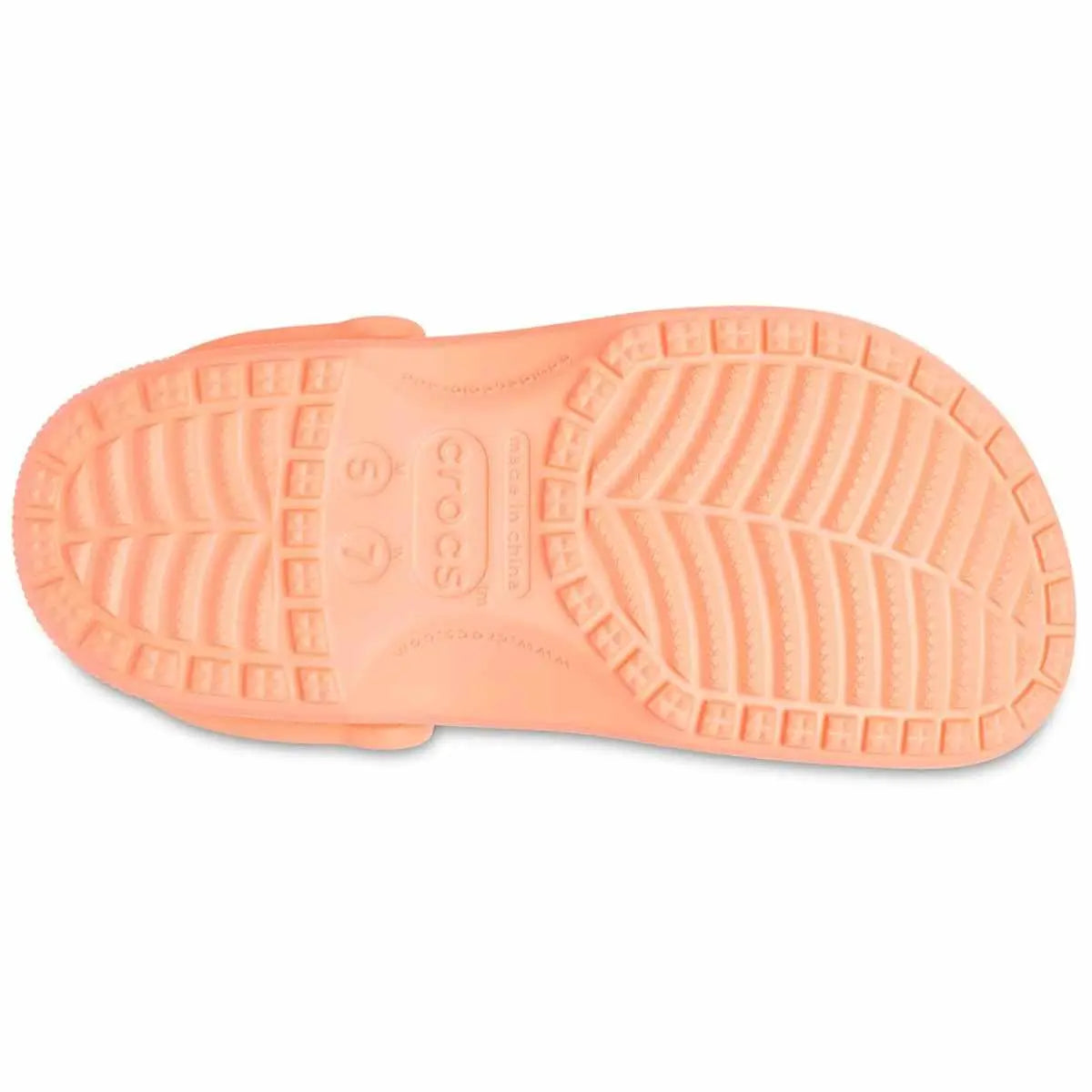 Crocs Unisex-Adult Classic Clogs tread pattern, black, size 10 men/12 women.