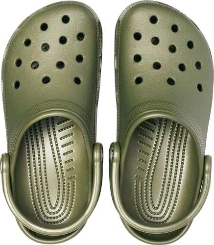 Unisex Crocs Classic Clogs in black, featuring iconic design and lightweight comfort, size 10 Men/12 Women.