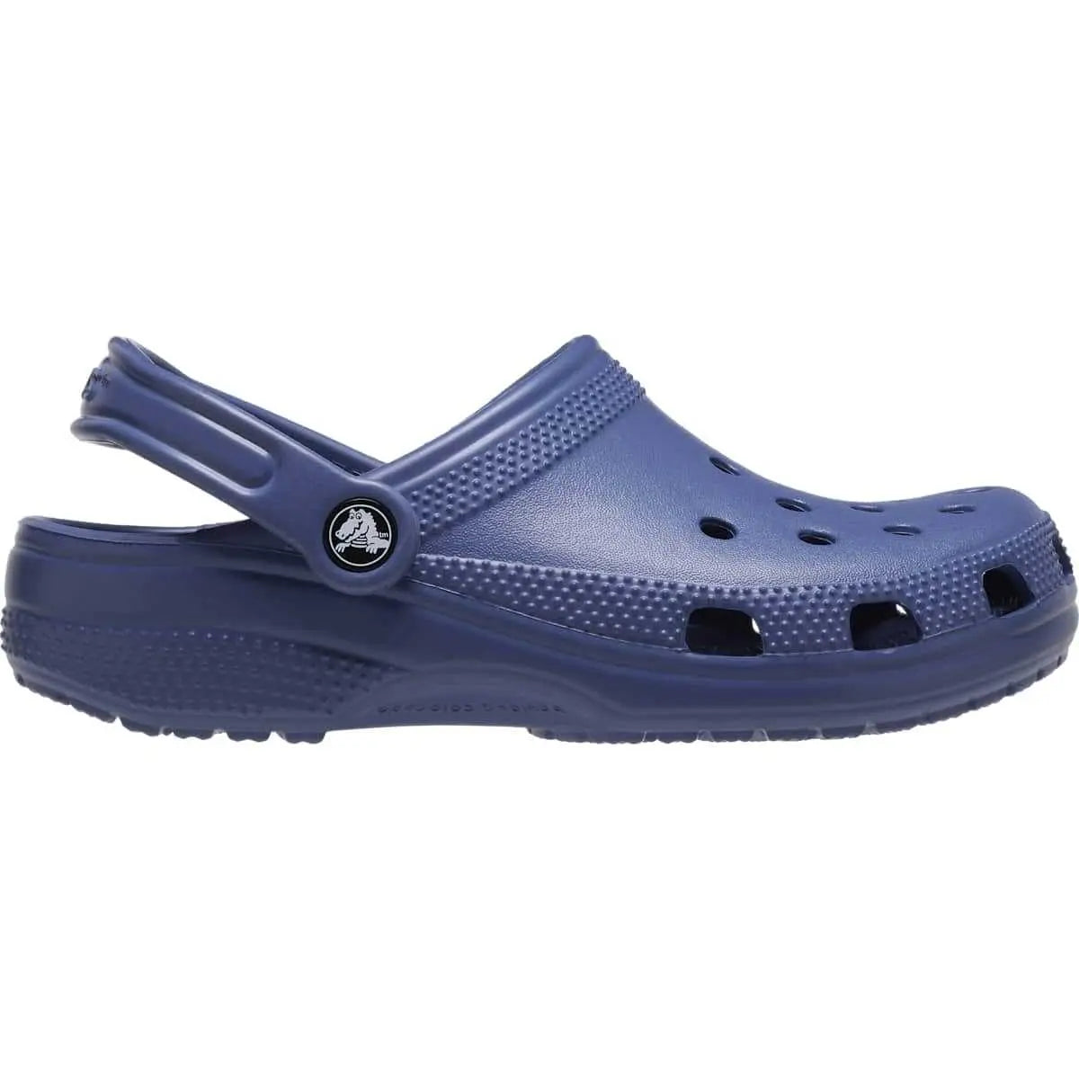 Crocs Unisex-Adult Classic Clogs in black, size 10 Men/12 Women, featuring lightweight design and ventilation ports for comfort.