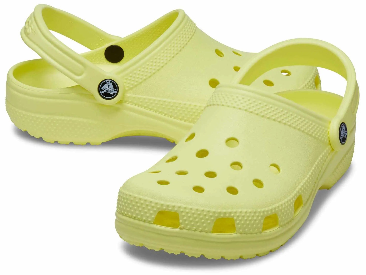 Crocs Unisex-Adult Classic Clogs in black with ventilation ports, size 10 Men/12 Women.