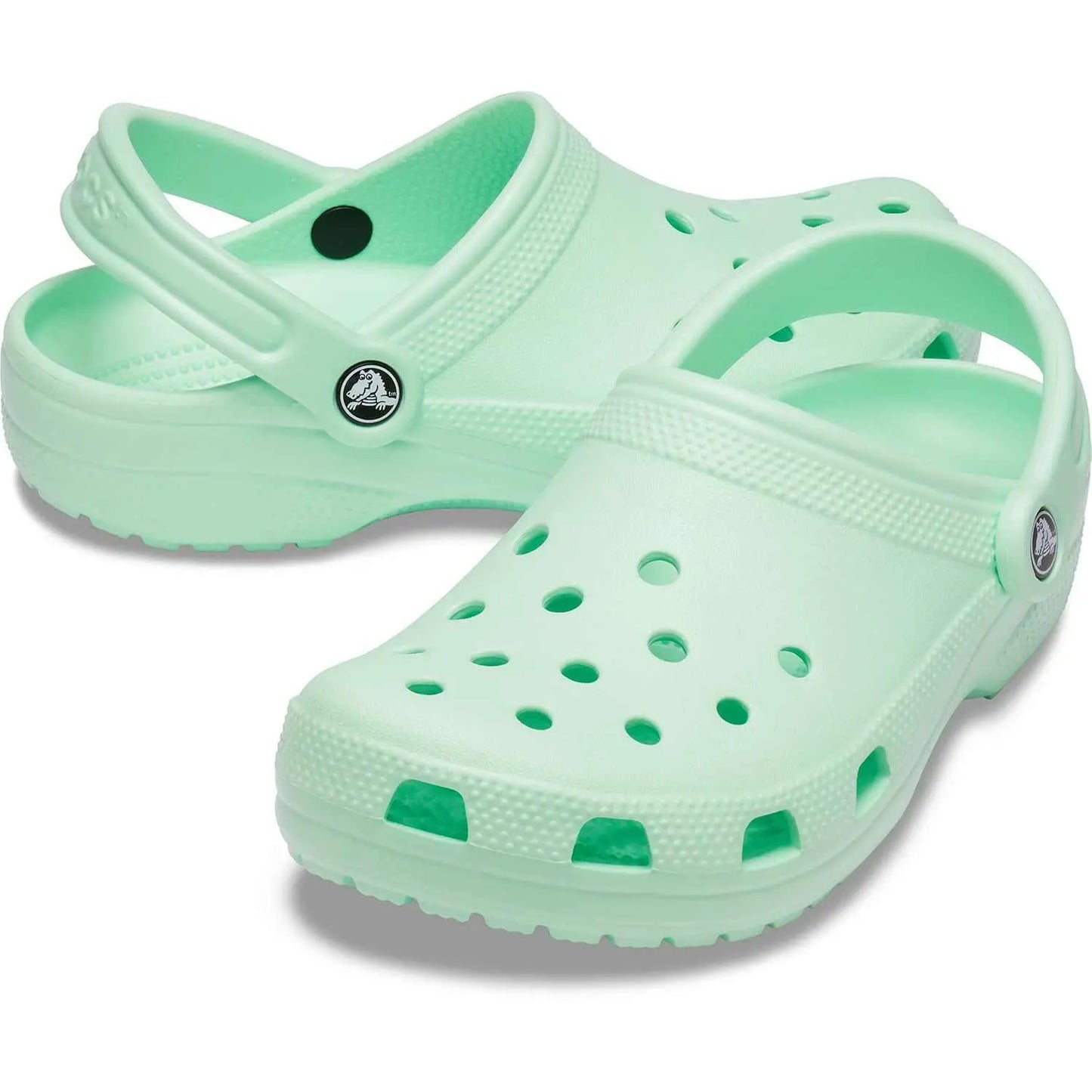 Black Crocs Unisex-Adult Classic Clogs, lightweight and comfortable footwear with ventilation ports, size 10 Men/12 Women.