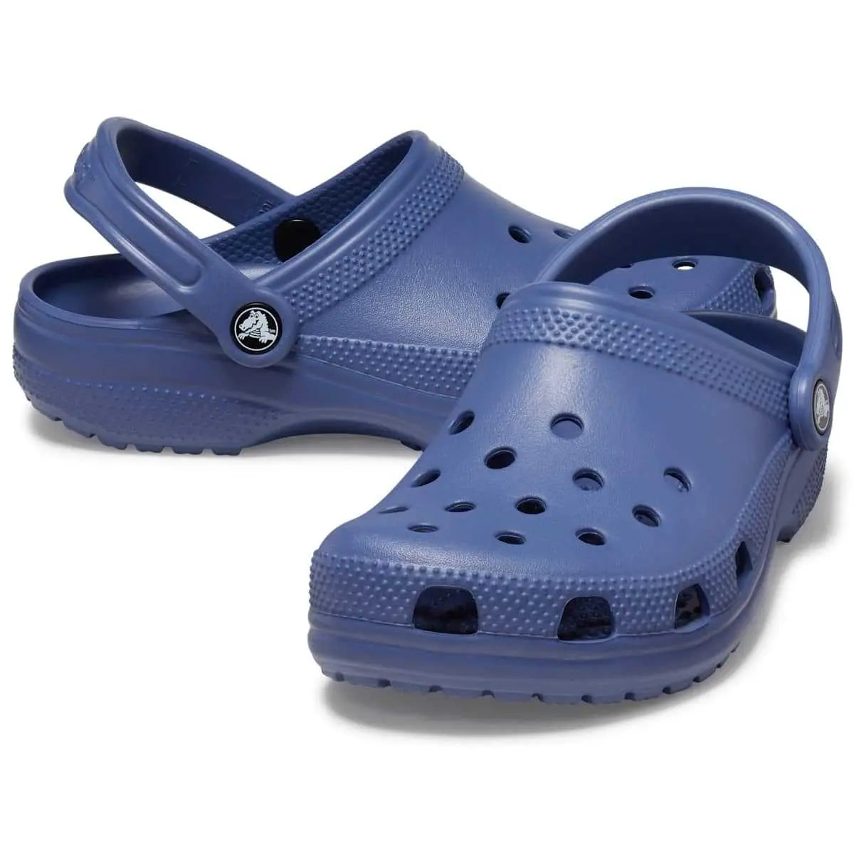 Crocs Unisex-Adult Classic Clogs in black, lightweight and breathable with Croslite material and sizing recommendation.