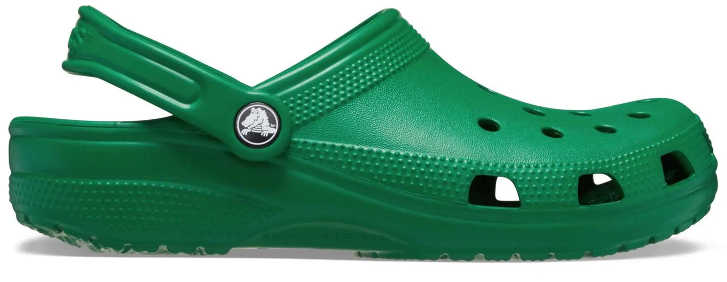 Green Crocs Unisex-Adult Classic Clogs, lightweight and breathable.