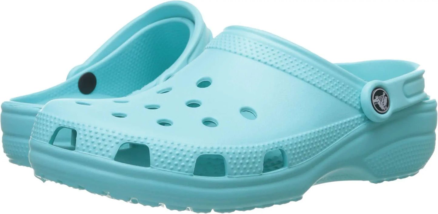 Crocs Unisex-Adult Classic Clogs in black, lightweight design, size 10 Men/12 Women.