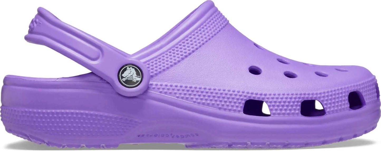 Crocs Unisex-Adult Classic Clogs, black color, innovative Croslite material.