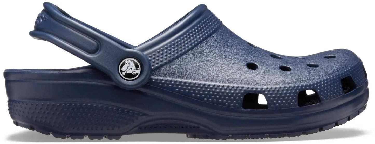 Unisex Crocs Classic Clogs in black, featuring lightweight comfort and ventilation ports for breathability.