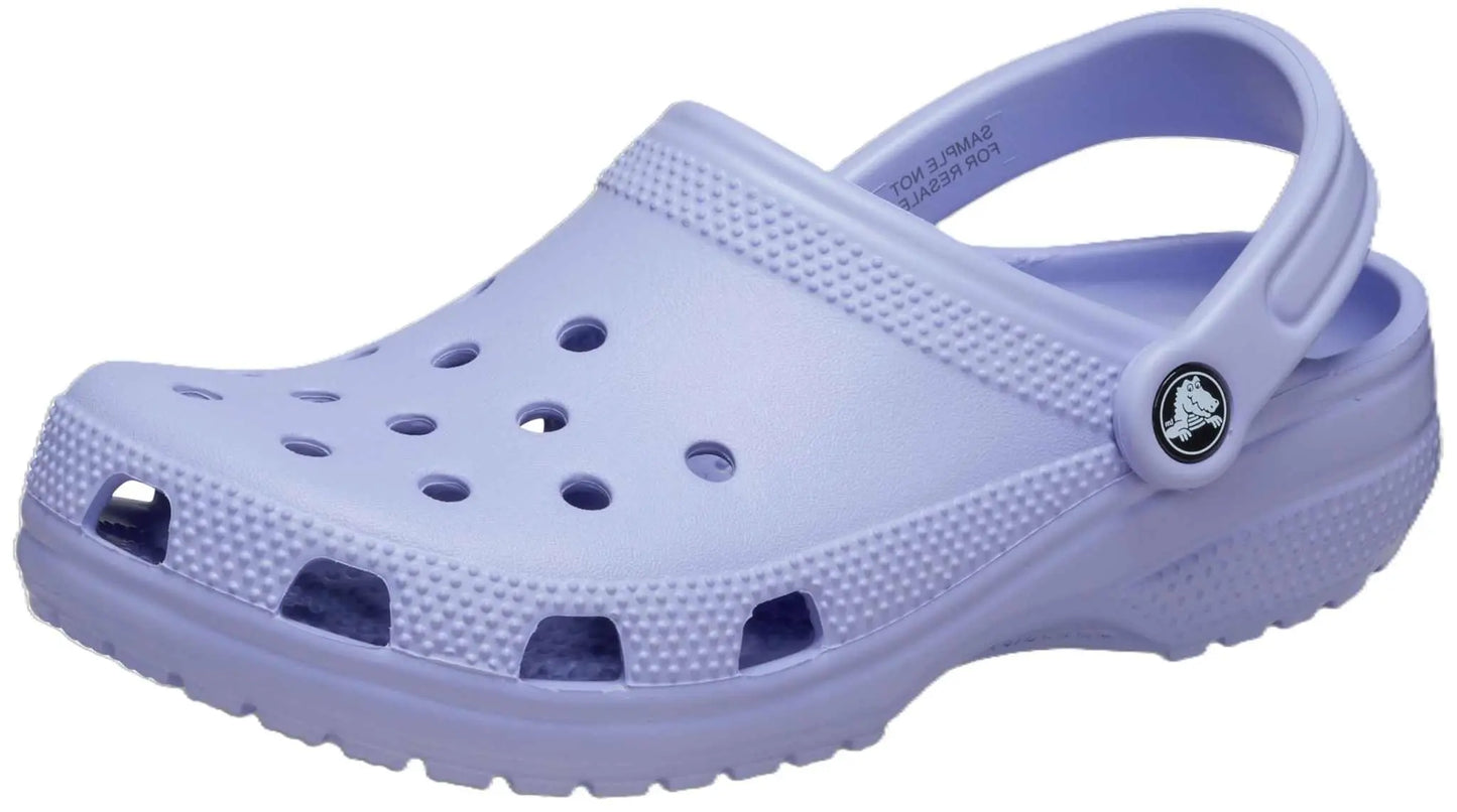 Crocs Unisex-Adult Classic Clogs in black with ventilation ports, lightweight and easy to clean design, size 10 men/12 women.