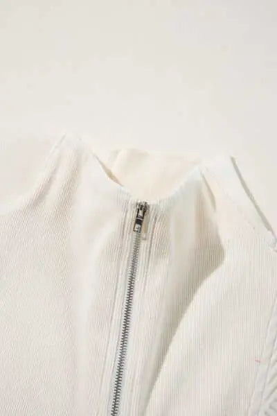 Zip Front Romper with Pockets - picture