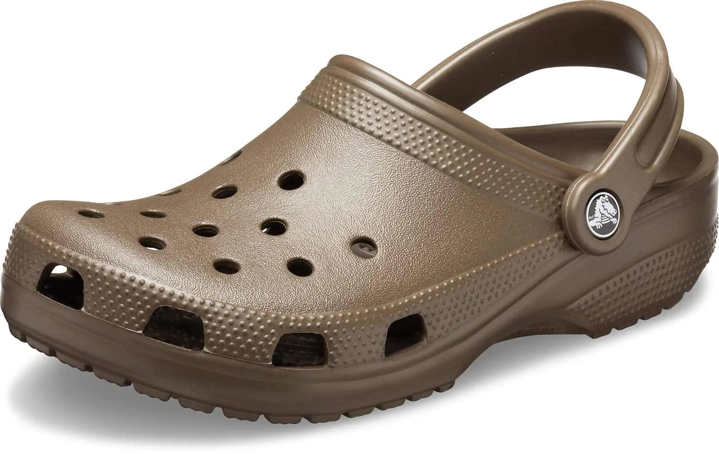 Unisex Classic Crocs in black, size 10 men/12 women, featuring iconic ventilation and Croslite material.