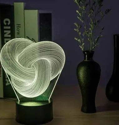 LED 3D Night Light Colorful Table Lamp ...