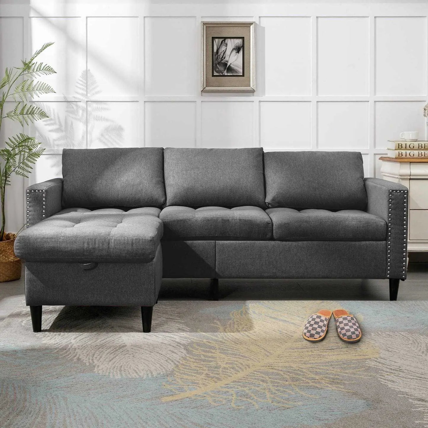 Living Room Furniture Set, L Shaped Sofa