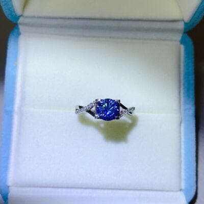 1 Carat Moissanite Sterling Silver Ring