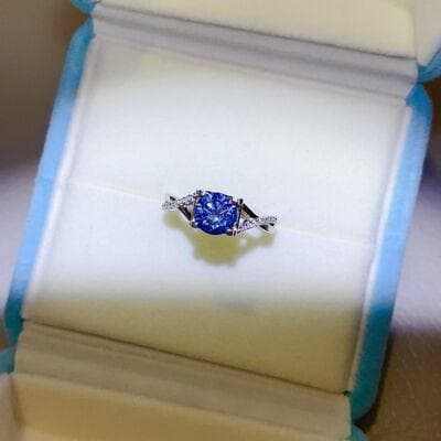 1 Carat Moissanite Sterling Silver Ring