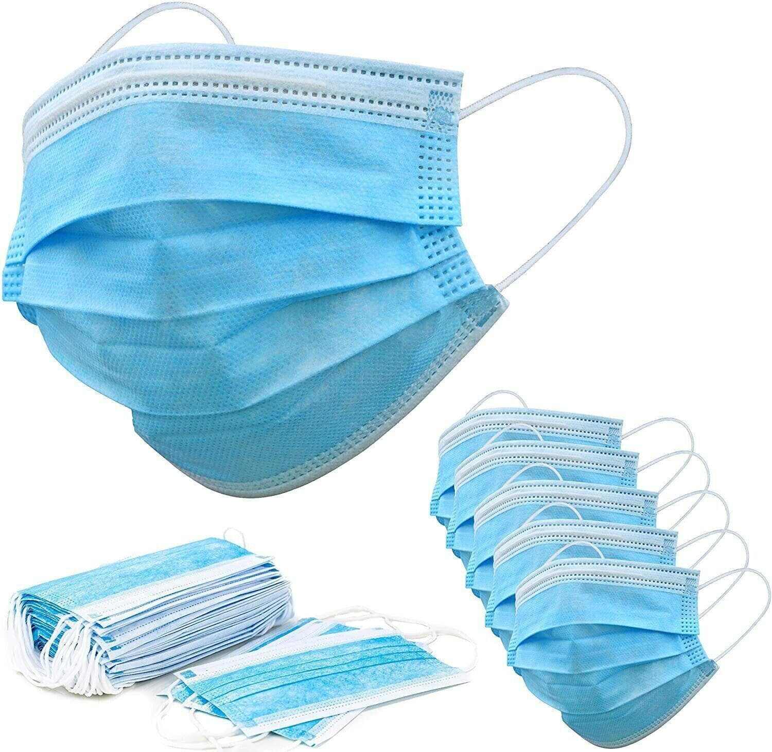 100 Surgical Face Masks Disposable 3Ply ...