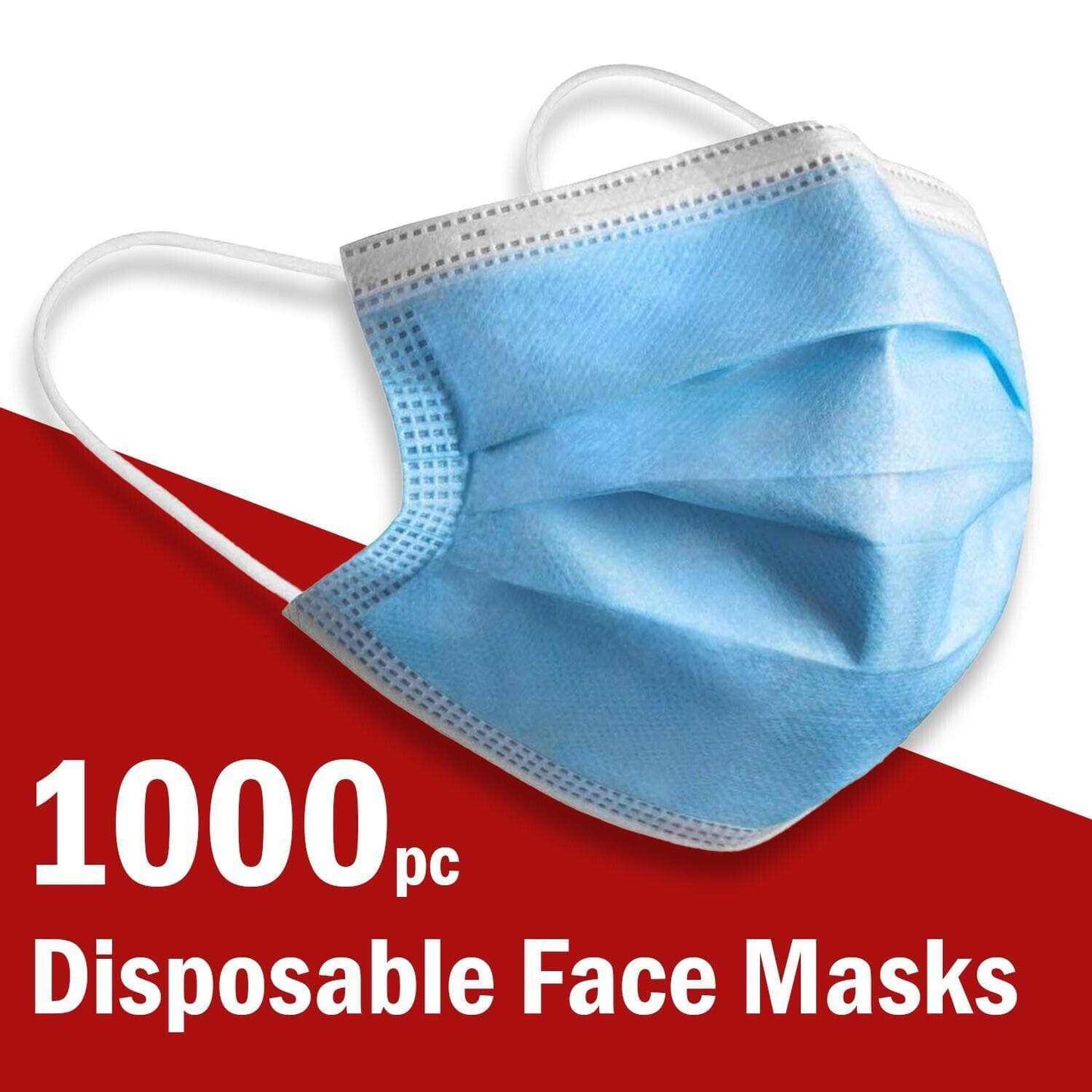 1000 Disposable Surgical Face Masks Disposable 3-ply ...