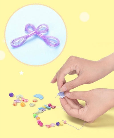 DIY Handmade Gift Box for Kids with Creative Bead-Making Set in Use
