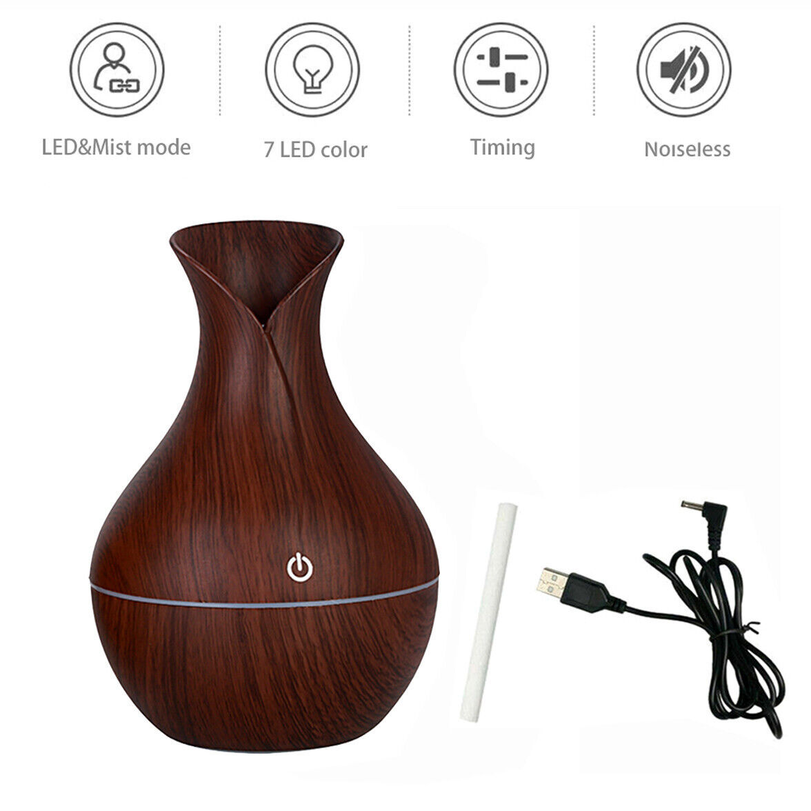LED Ultrasonic Aroma Humidifier & Diffuser: Air Purifier & Decor Piece