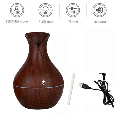LED Ultrasonic Aroma Humidifier & Diffuser: Air Purifier & Decor Piece