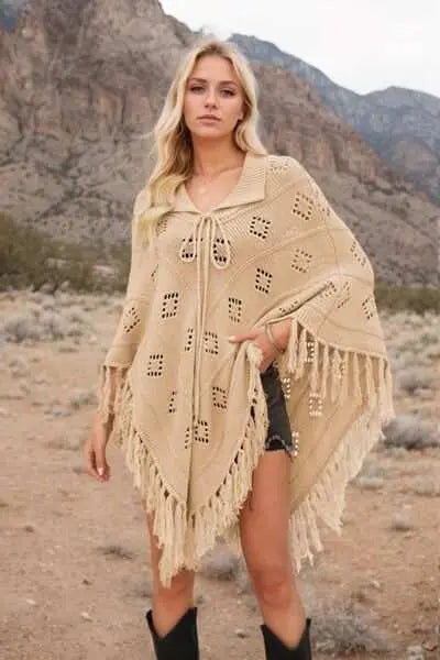knit cover up dress - front1 beige