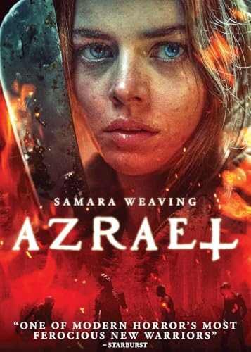 Azrael [DVD] cover featuring a suspenseful scene with a young woman.