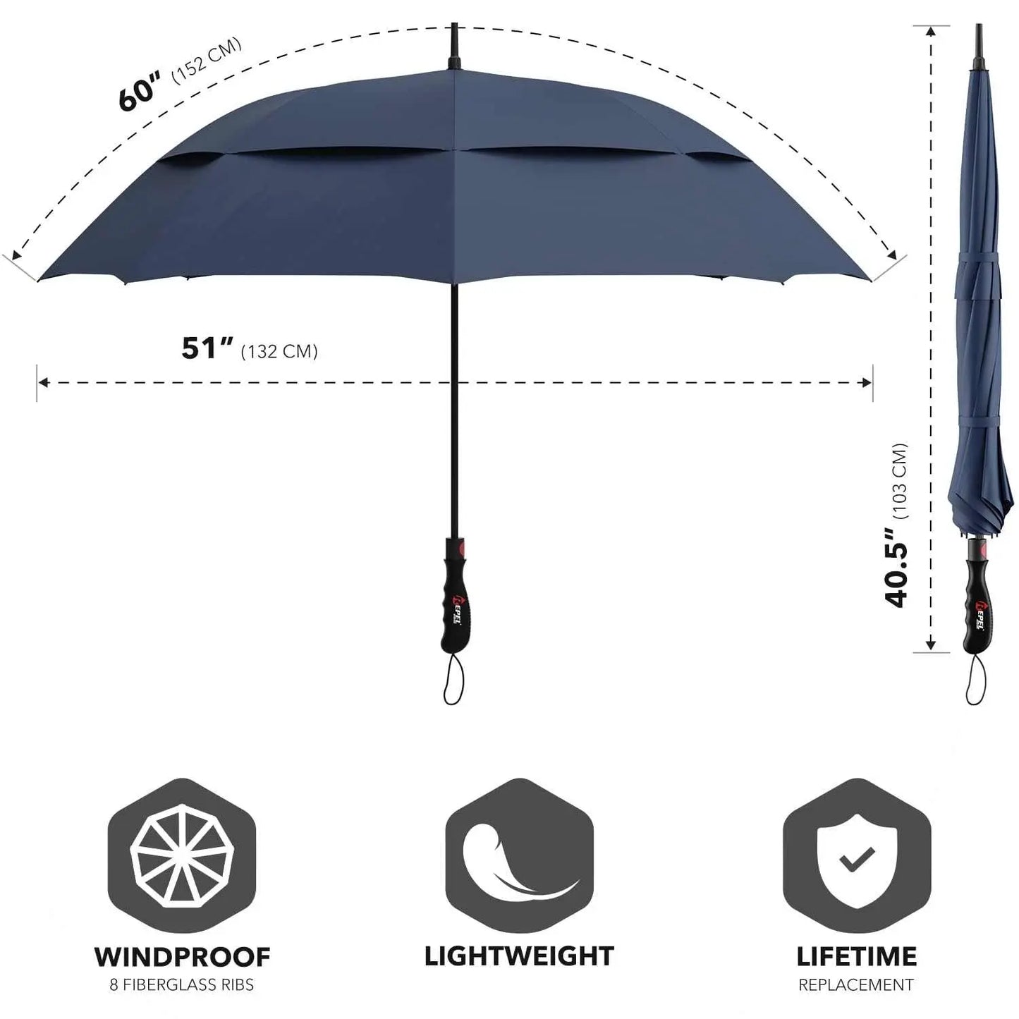 Repel Umbrella Windproof Travel Umbrella with durable fiberglass frame and waterproof canopy, ideal for travel.