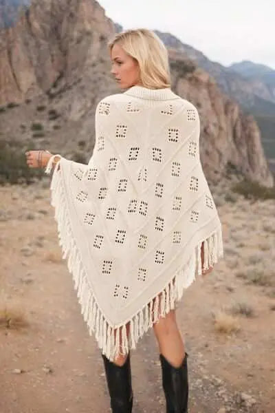 knit cover up dress - back white