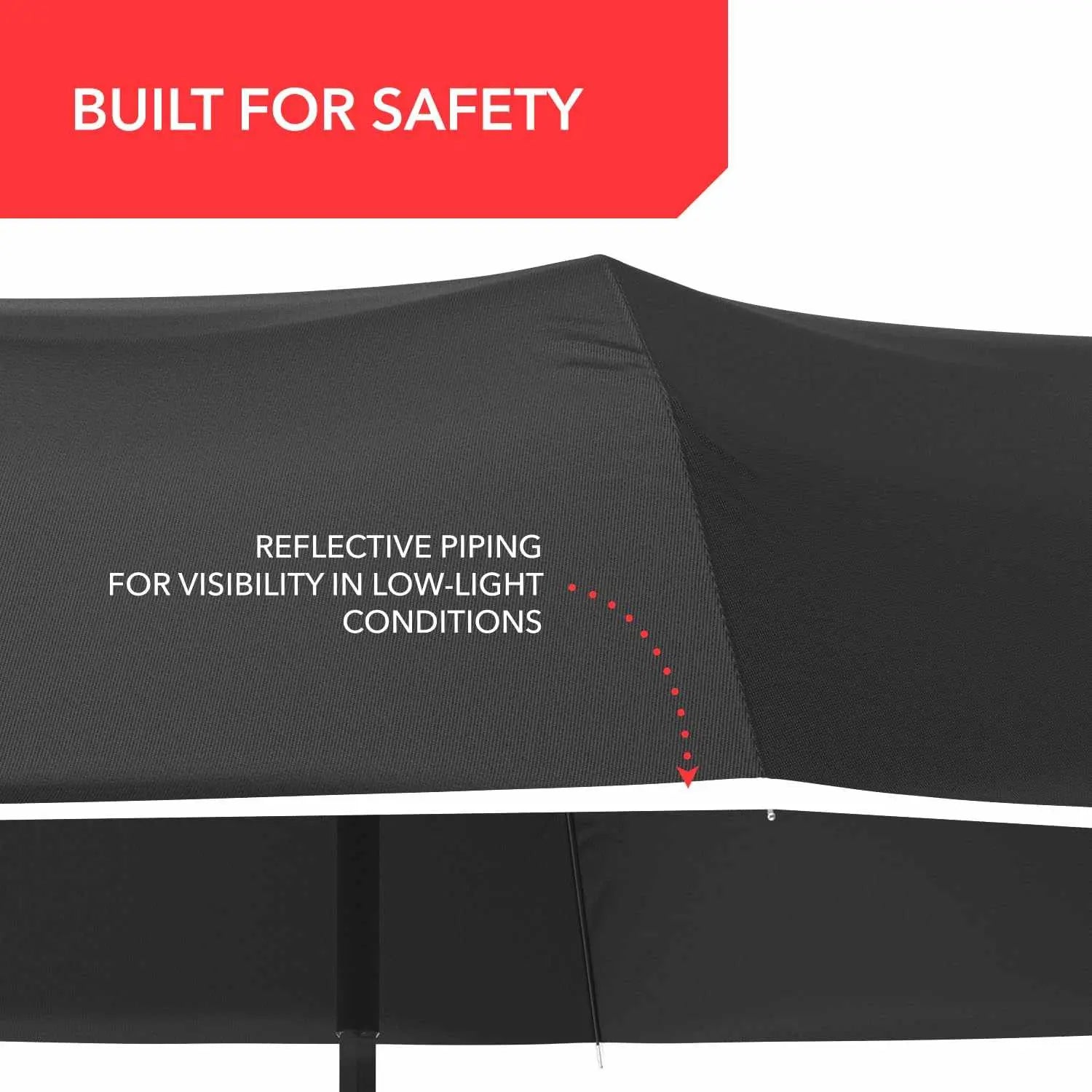 Repel Umbrella Windproof with reflective piping, lightweight, durable, and compact, featuring an auto open/close function for travel and safety.