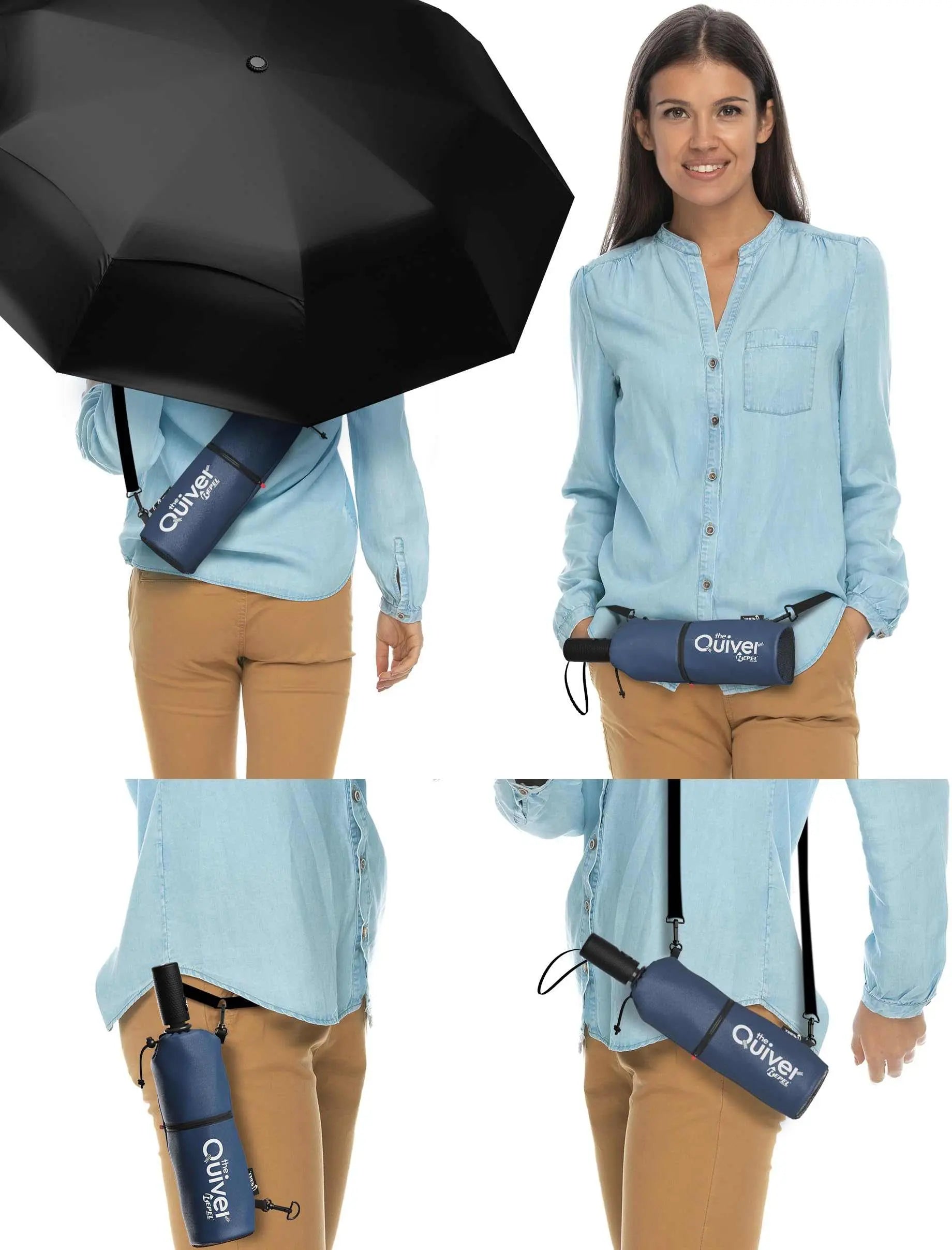 Repel Umbrella Windproof, compact and durable with auto open/close feature, perfect for travel, backpack, or purse.