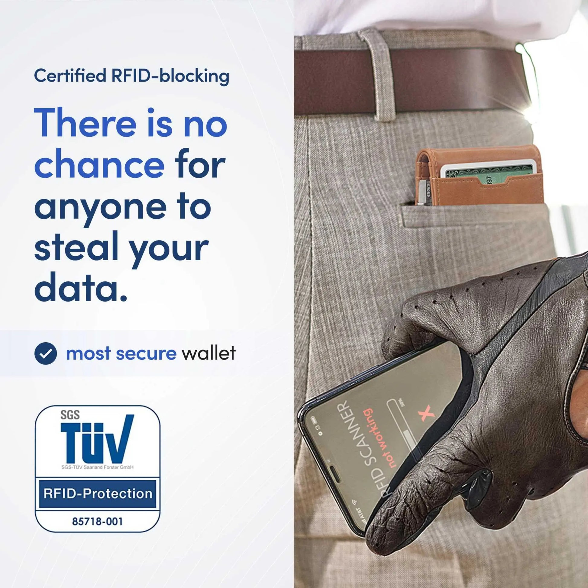 TRAVANDO Mens Slim Wallet with Money Clip, RFID Blocking, Carbon Design, Stylish and Secure.