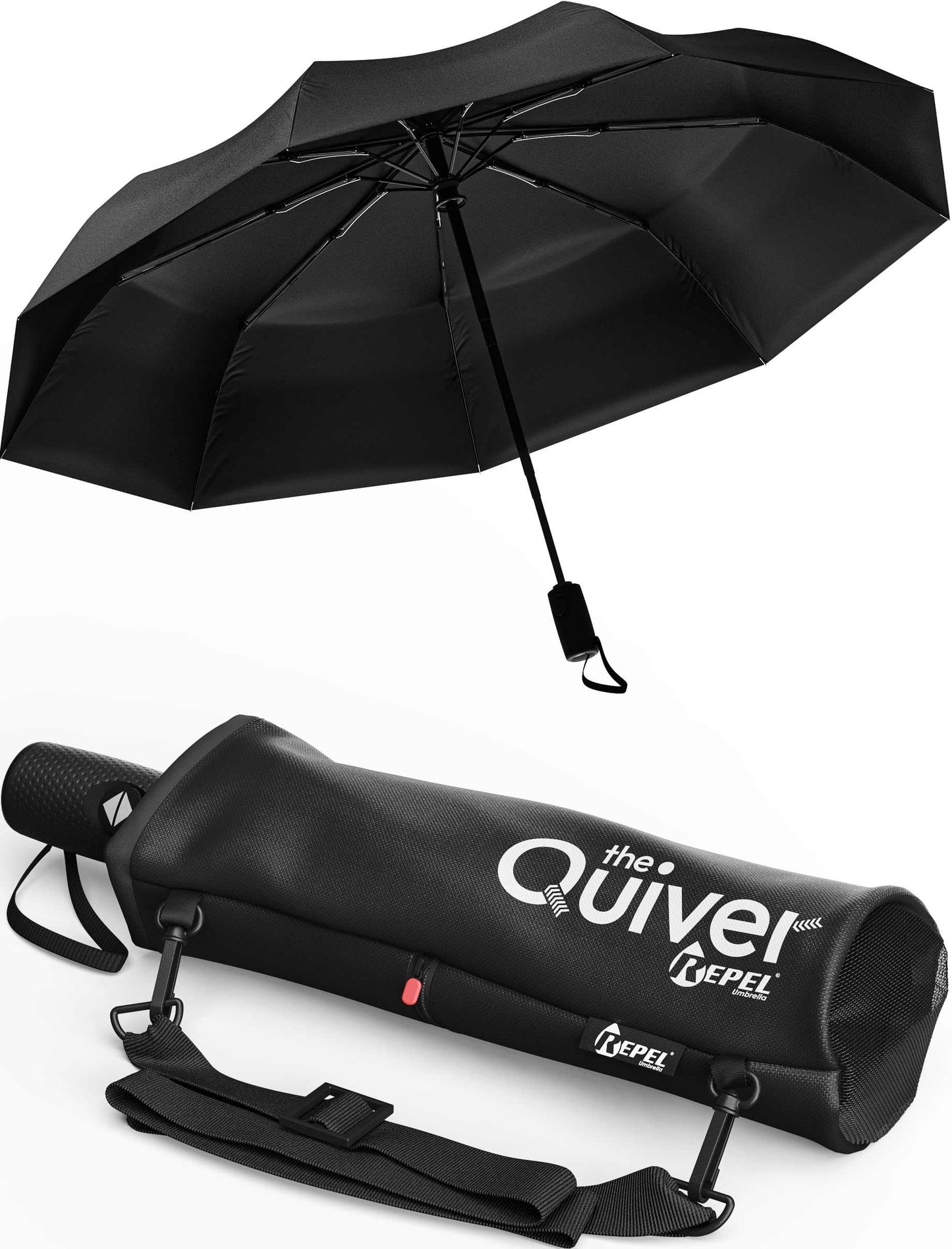 Repel Umbrella Windproof Travel Umbrella with Auto Open Close, Compact and Durable Design.