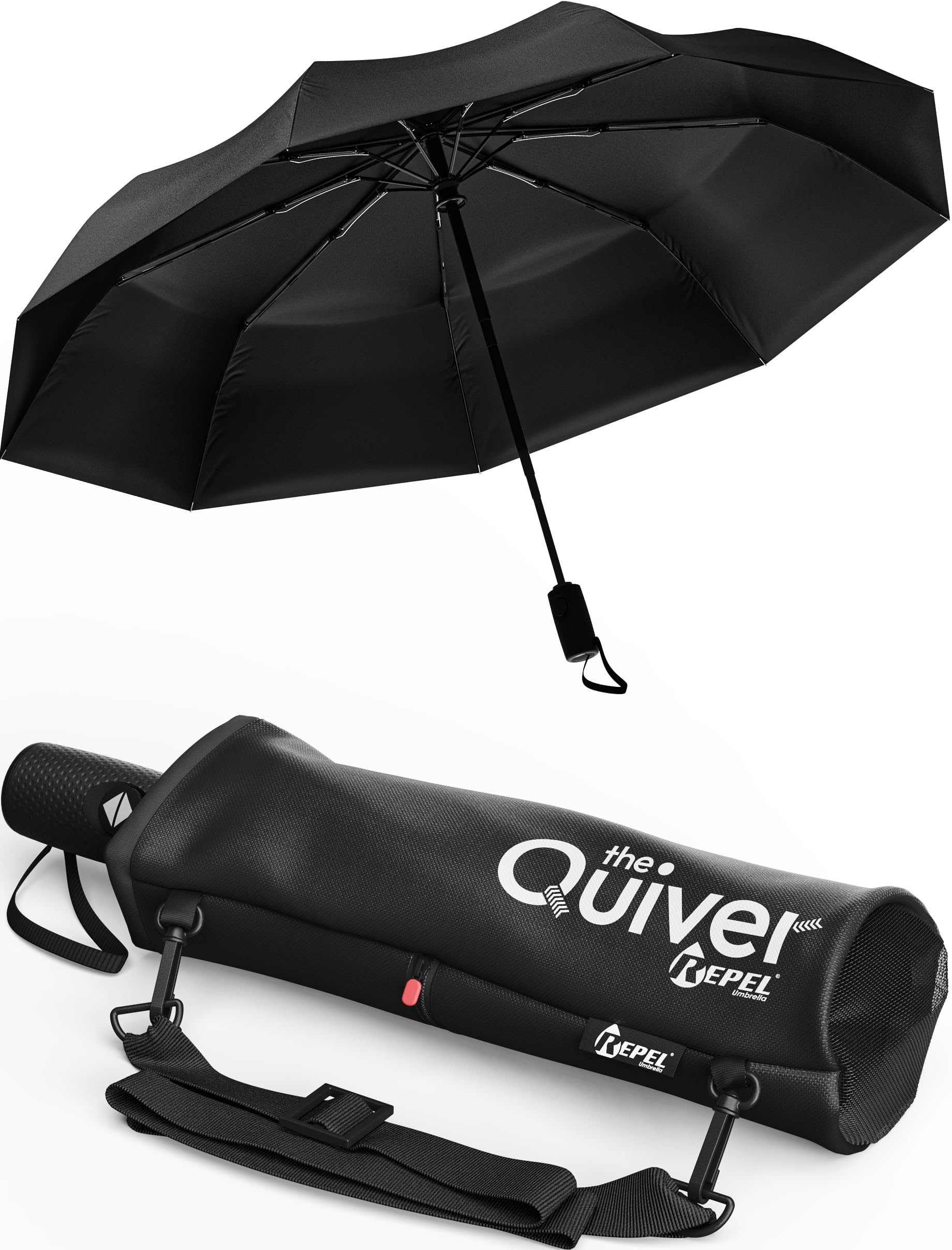 Repel Umbrella Windproof Travel Umbrella with Auto Open Close, Compact and Durable Design.
