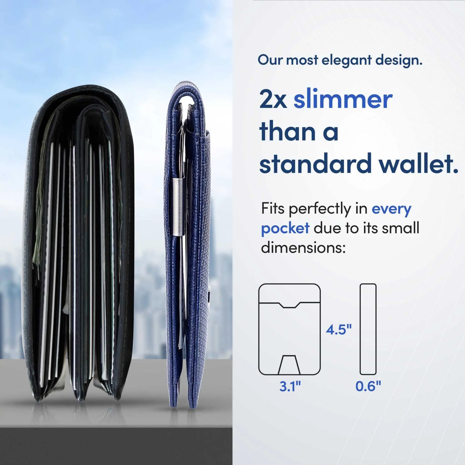 TRAVANDO Mens Slim Wallet with Money Clip and RFID Blocking in Carbon Design