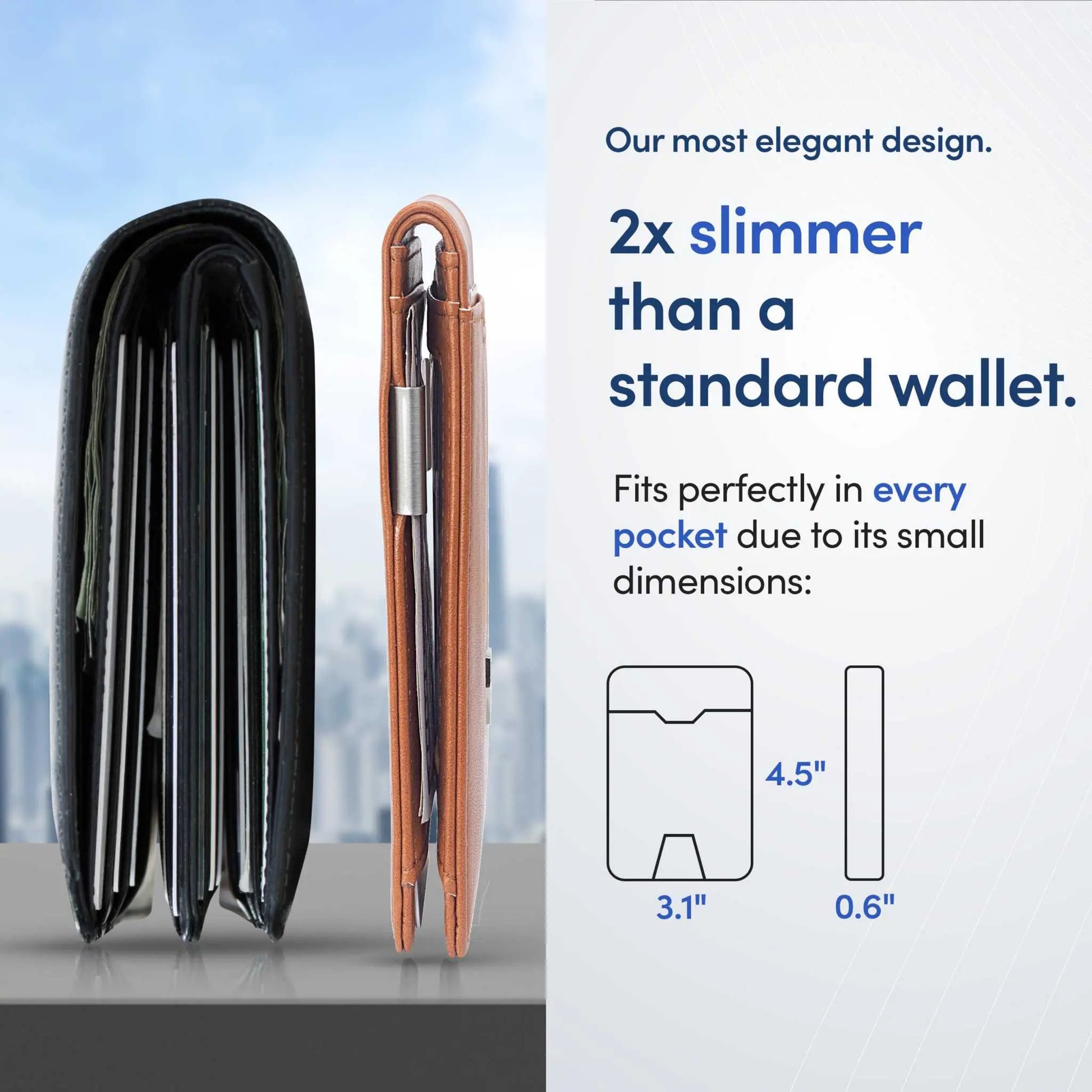 TRAVANDO Mens Slim Wallet with Money Clip, RFID Blocking Bifold, designed to fit perfectly in your pocket.
