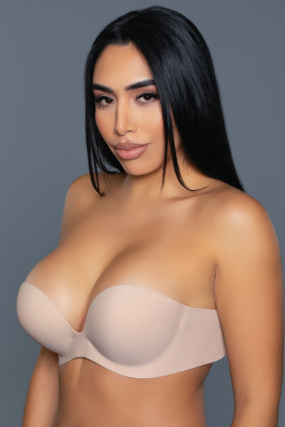Barely Even There Bra featuring strapless and backless design for seamless, invisible support.