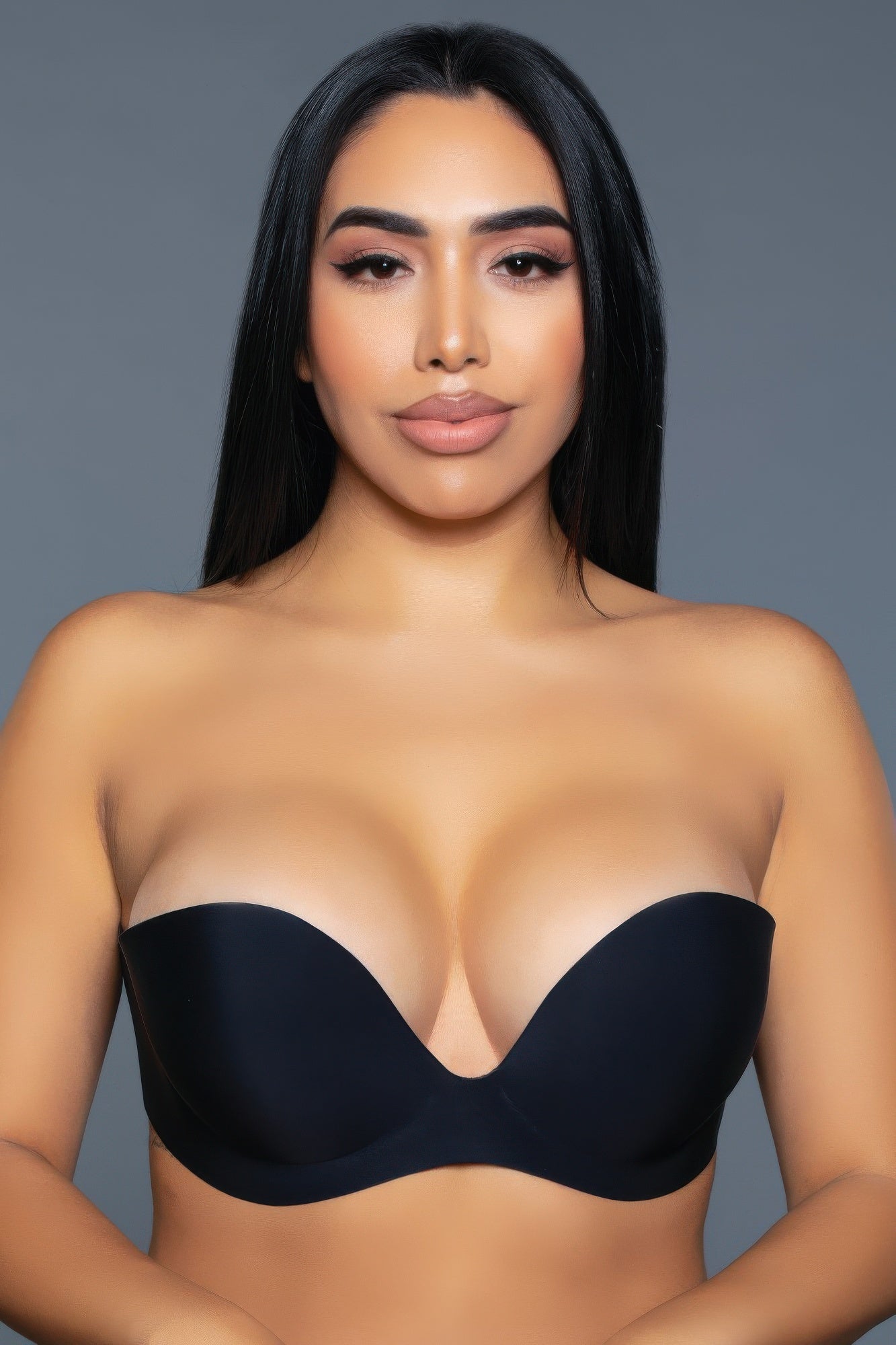 Barely Even There Bra, strapless and backless, seamless support, smooth nylon blend, invisible under clothing.