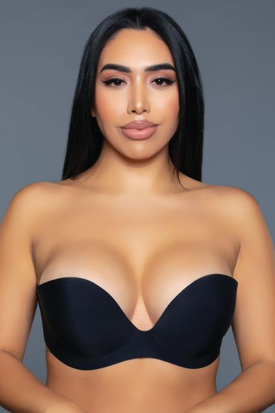 Barely Even There Bra, strapless and backless, seamless support, smooth nylon blend, invisible under clothing.