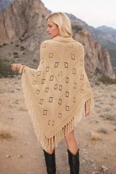 knit cover up dress - back beige