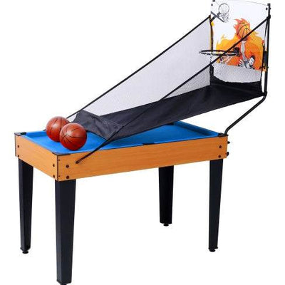 5-in-1 Game Table featuring basketball setup and blue playing surface.