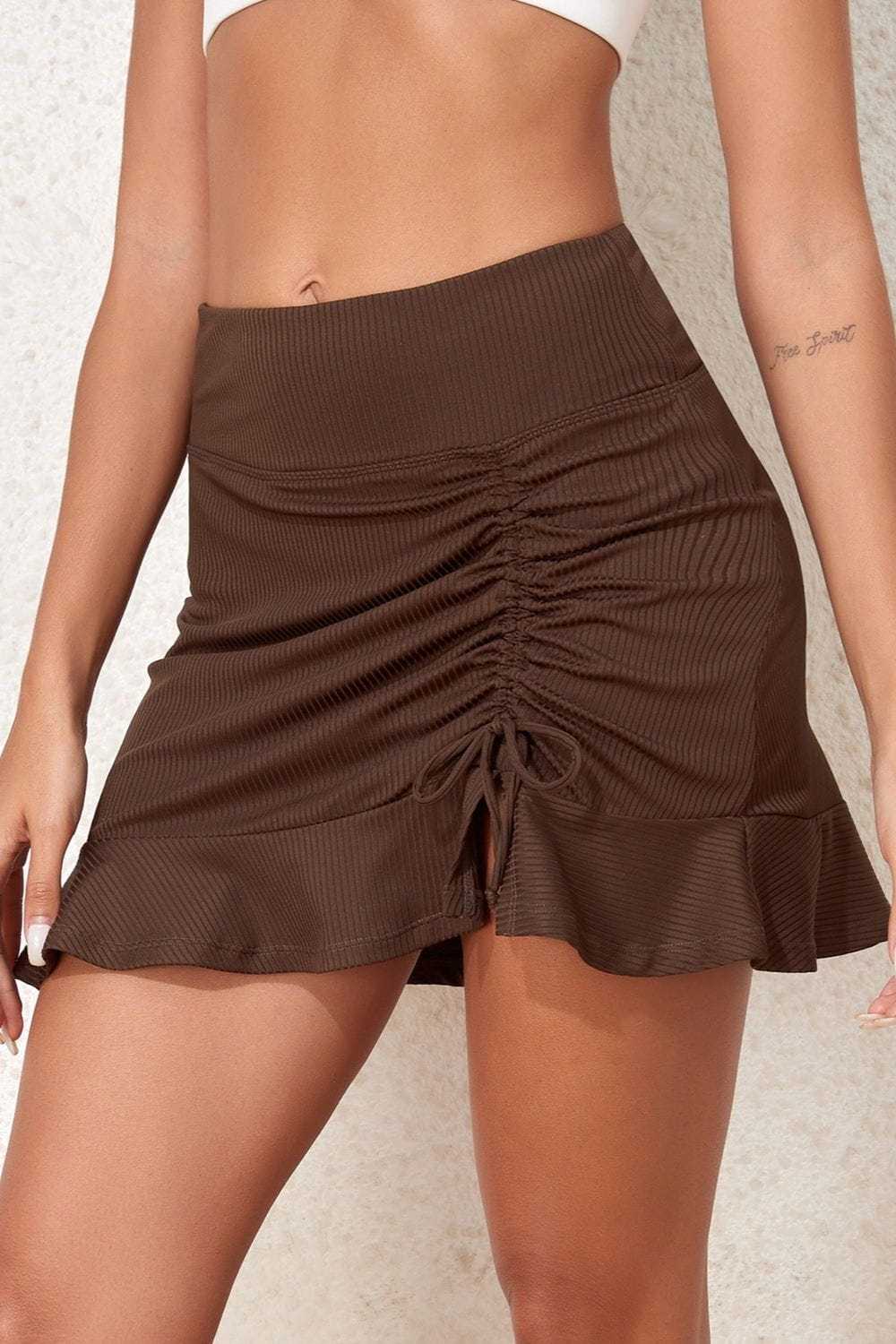 Elastic Waist Swim Skirt