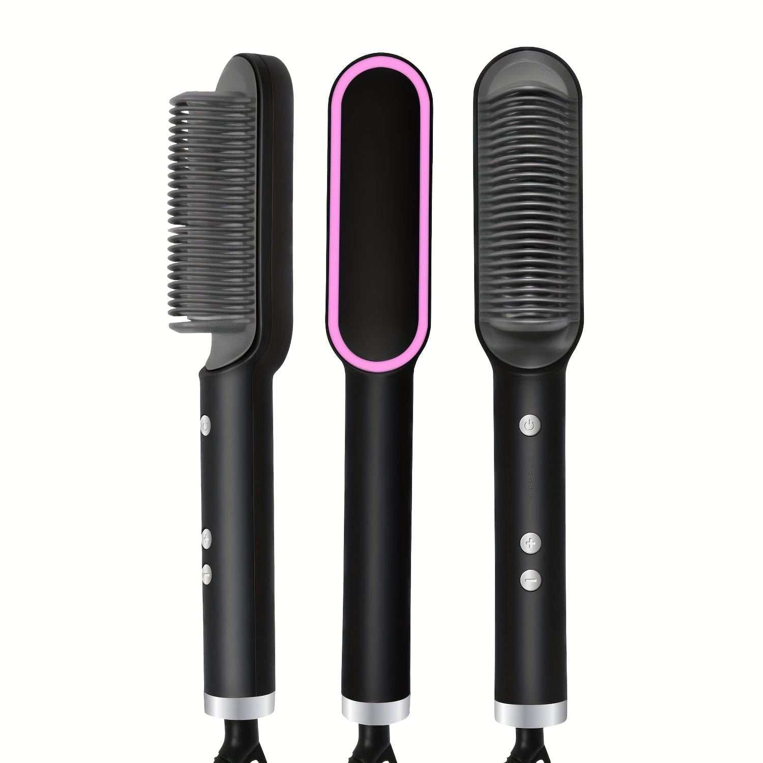 Electric Hair Straightener and Curls Brush, Hot Comb ...