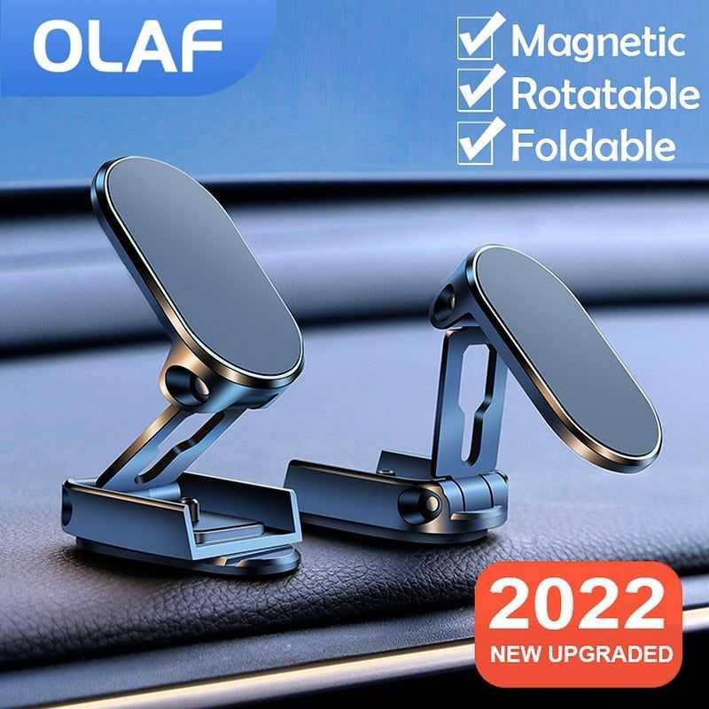 Foldable Magnetic Phone Holder in Car GPS Air Vent Mount Magnet CellPhone Stand Portable Car Mobile Support For iPhone 13 Xiaomi