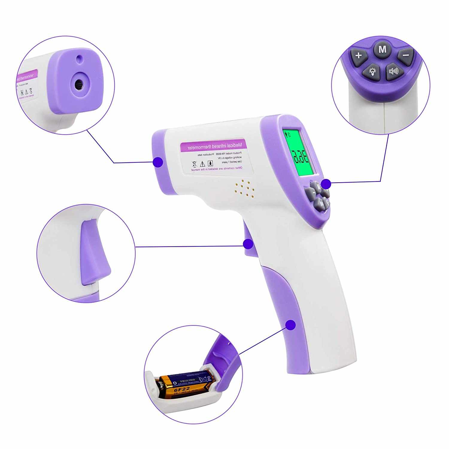 Forehead Digital Thermometer Accurate Readings ...